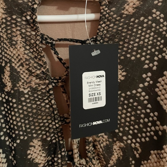 Fashion Nova Brandy Mesh Mini Dress in XS. NWT. Never worn. - Picture 5 of 5